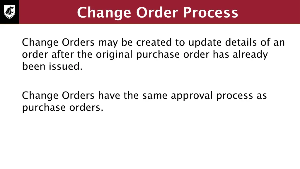 change order process