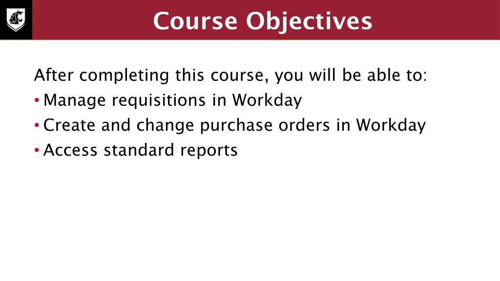 course objectives