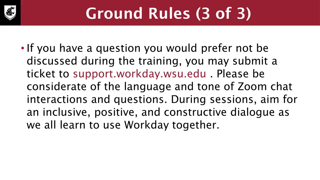 ground rules 3 of 3