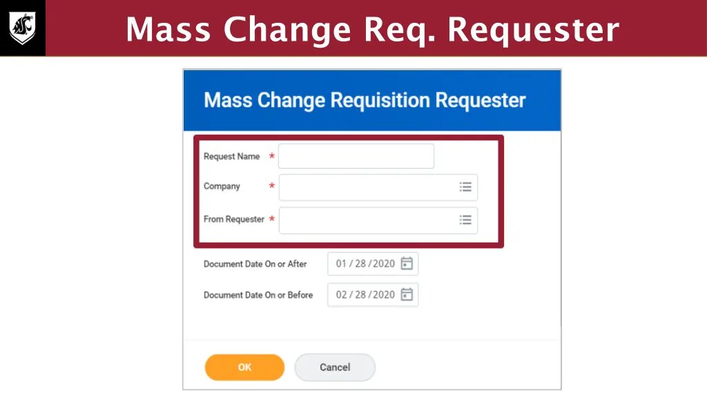 mass change req requester