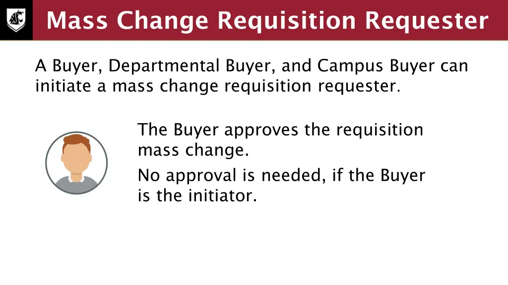 mass change requisition requester