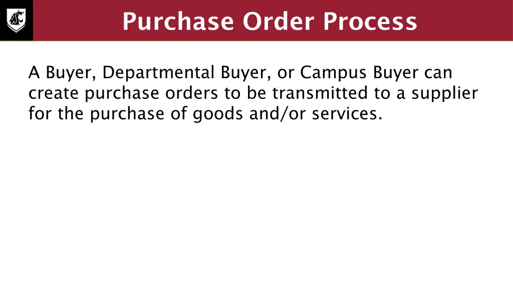 purchase order process