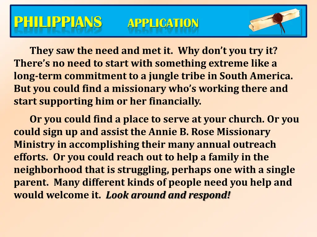 philippians application 2