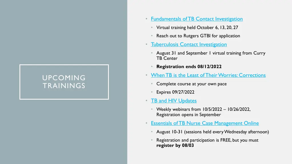 fundamentals of tb contact investigation