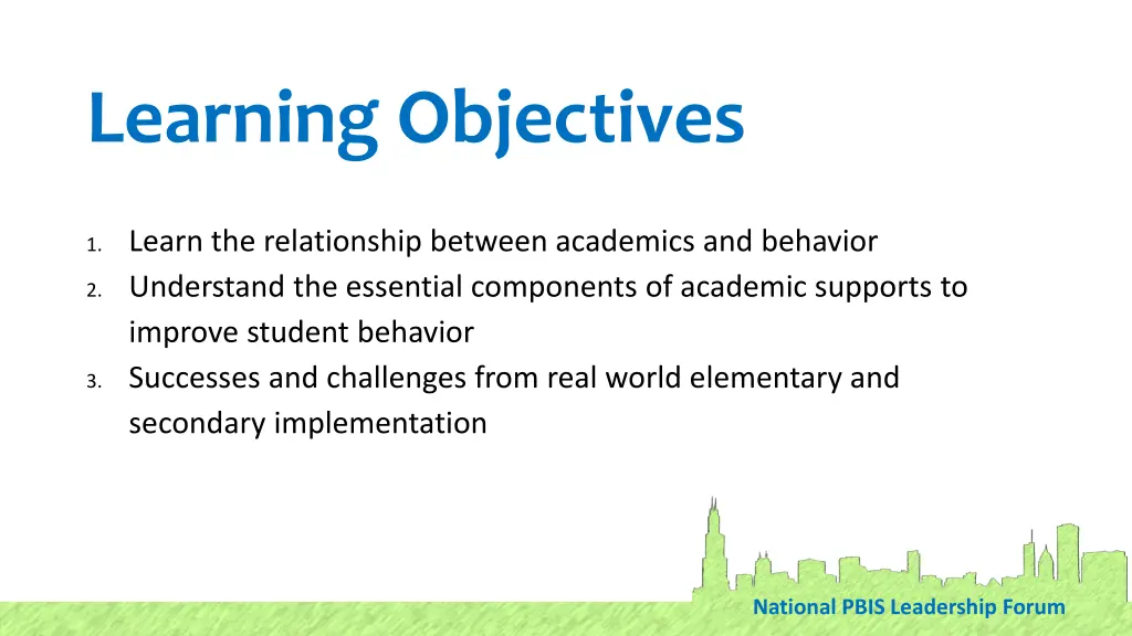 learning objectives