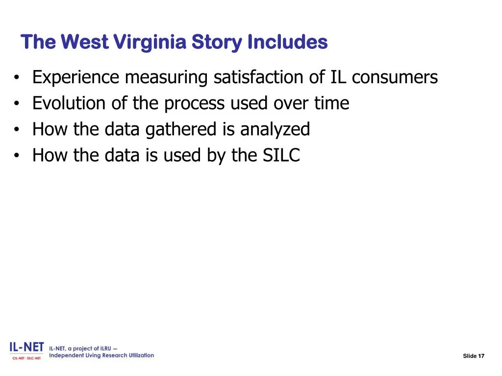 slide 17 the west virginia story includes