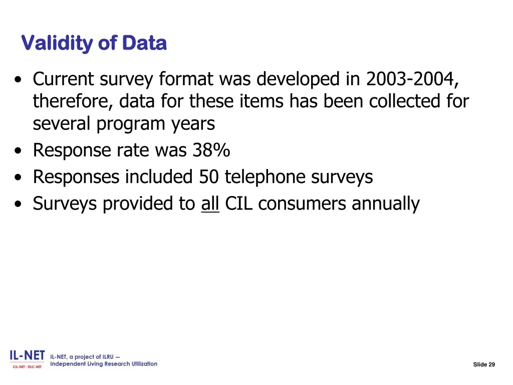 slide 29 validity of data validity of data