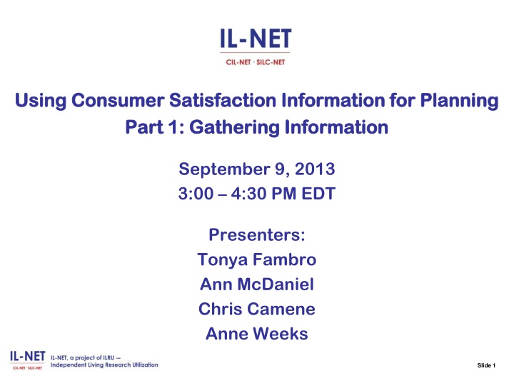 using consumer satisfaction information