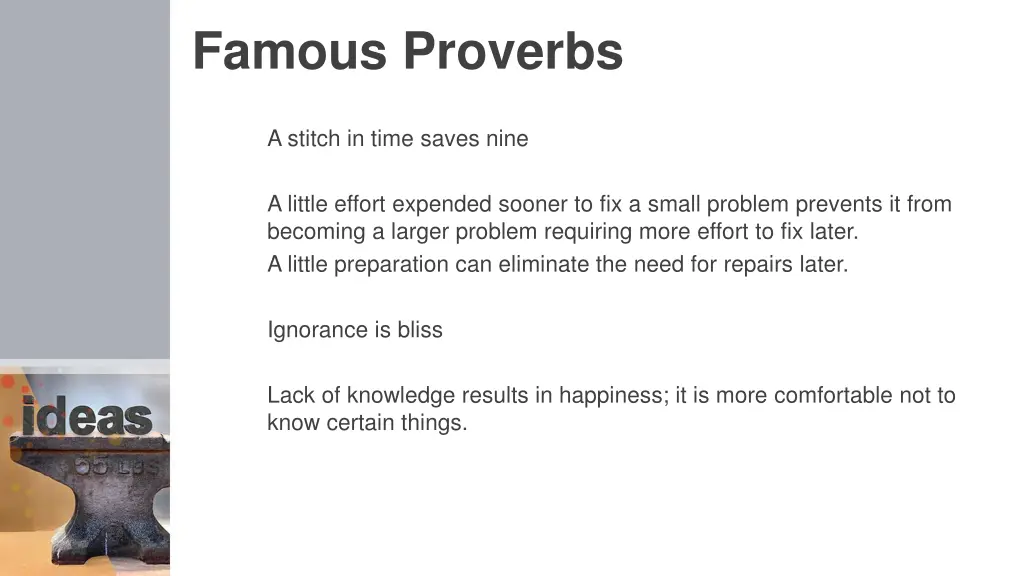 famous proverbs