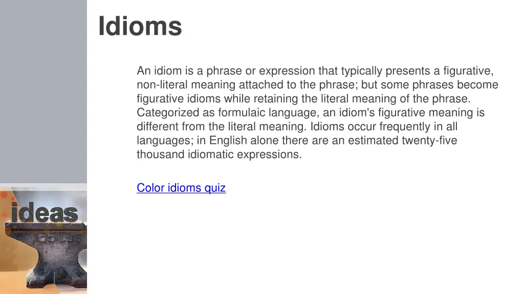 idioms