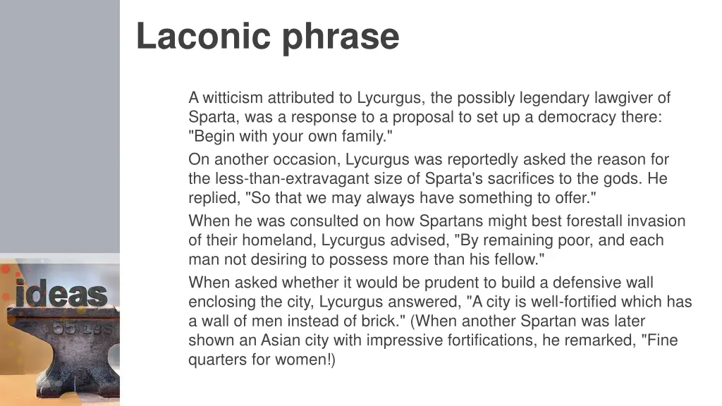 laconic phrase 1