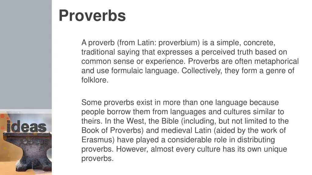 proverbs