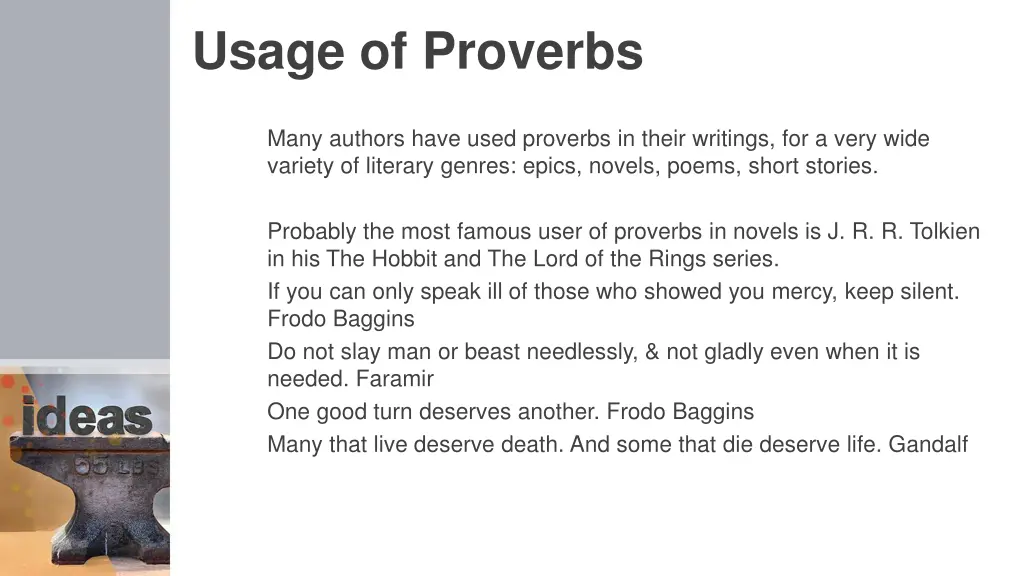 usage of proverbs 1