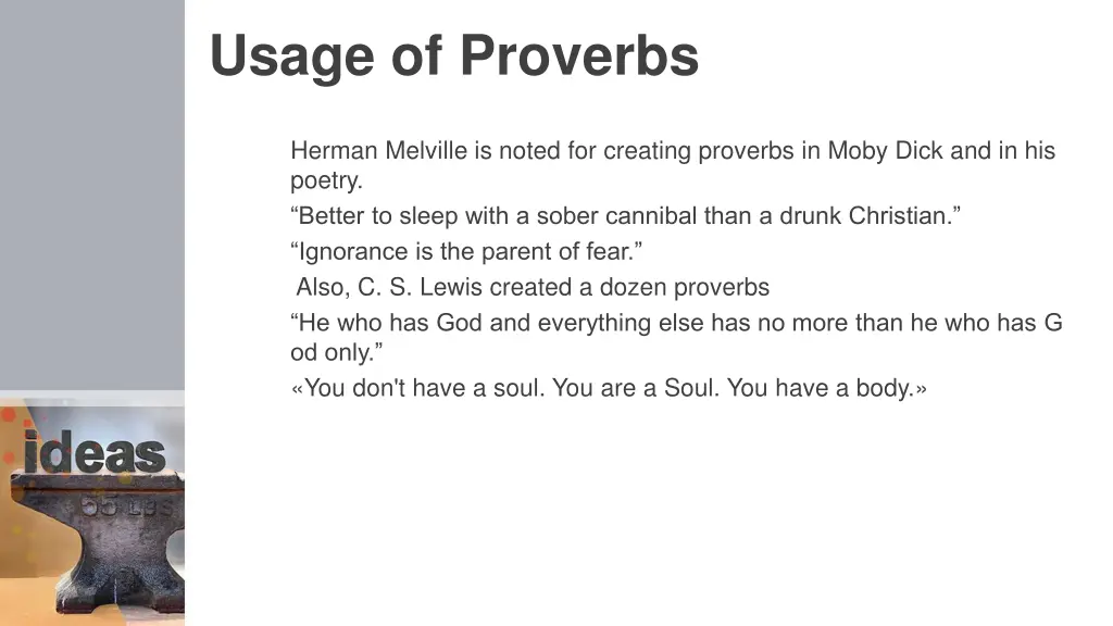 usage of proverbs 2