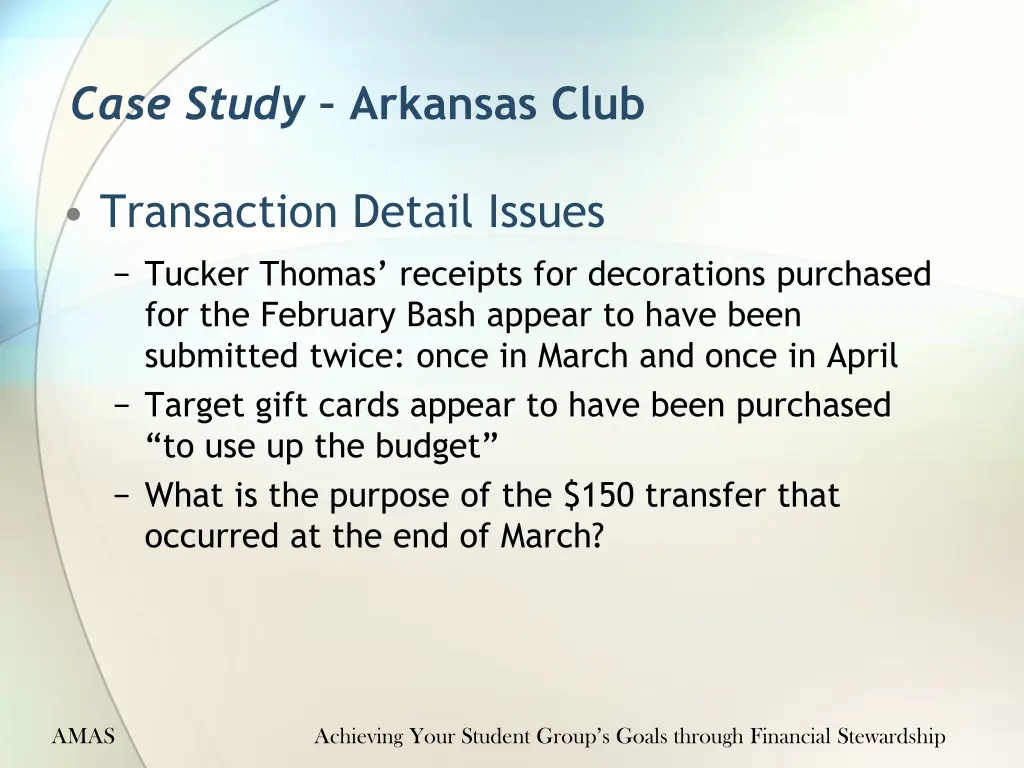 case study arkansas club 2