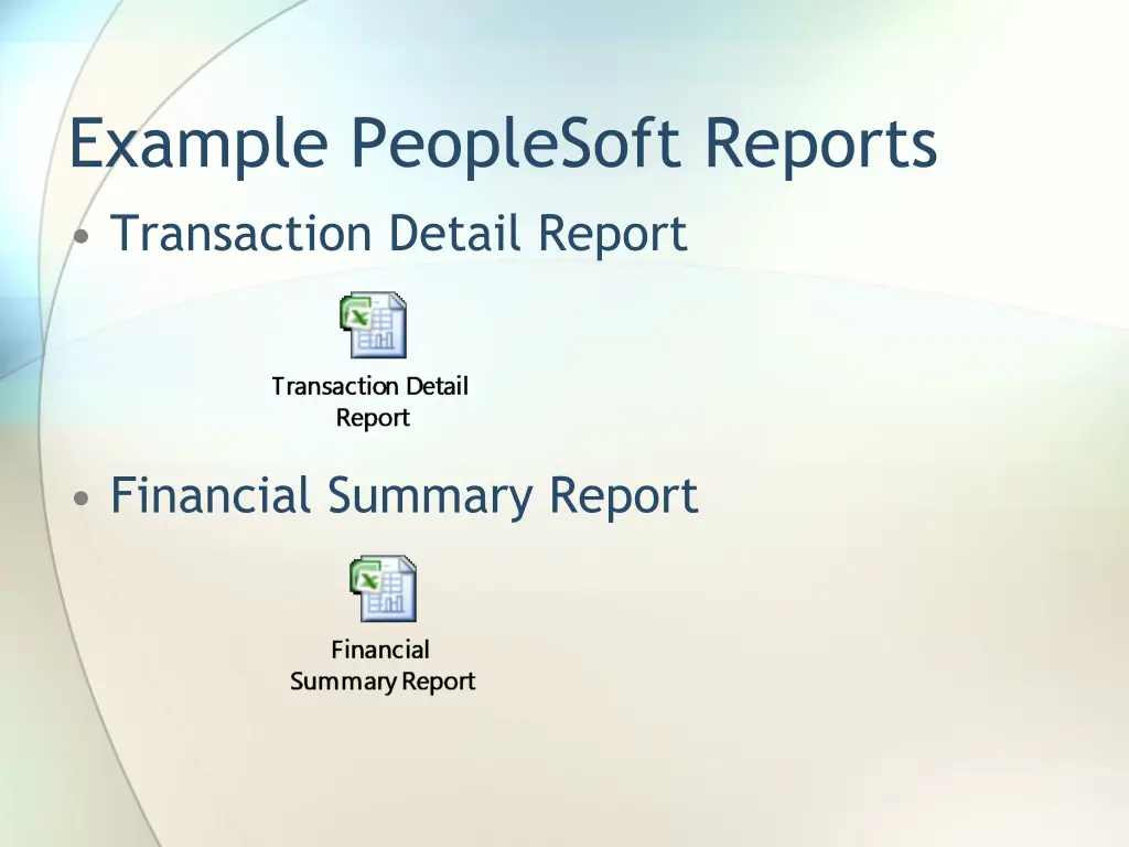 example peoplesoft reports transaction detail