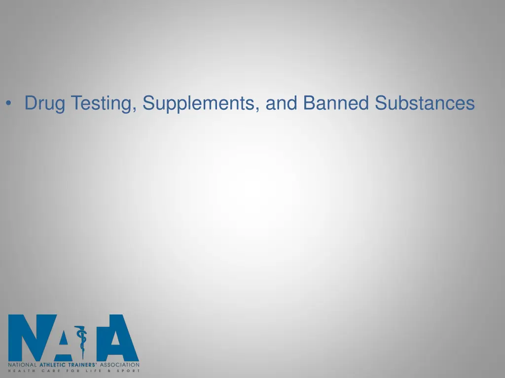 drug testing supplements and banned substances