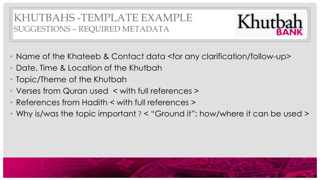 khutbahs template example suggestions required