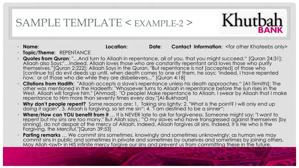 sample template example 2