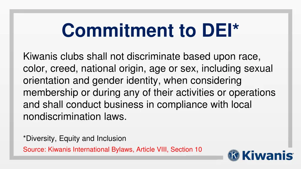 commitment to dei
