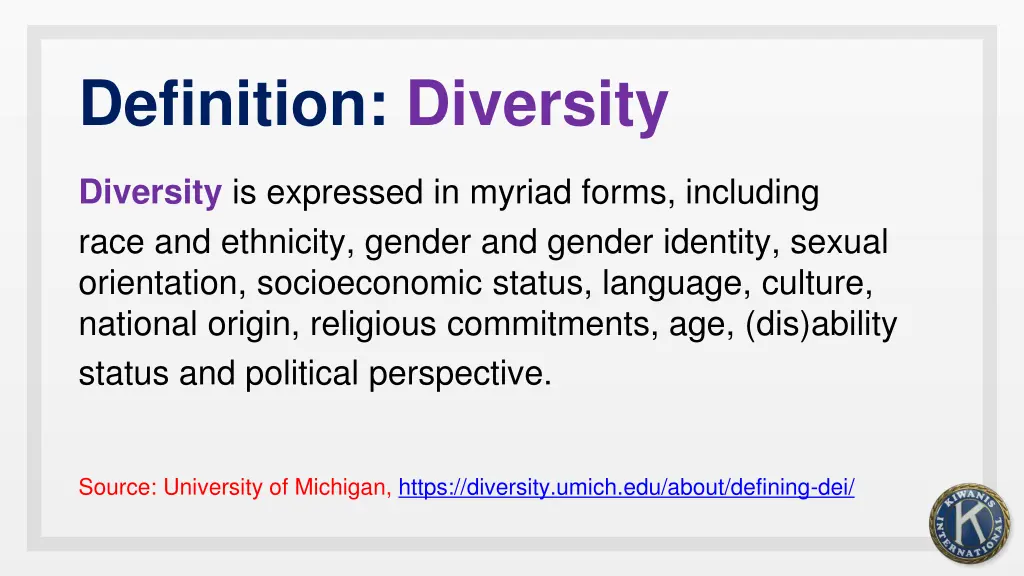 definition diversity
