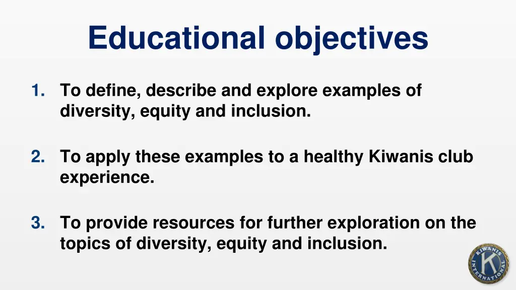 educational objectives