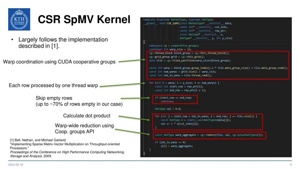 csr spmv kernel