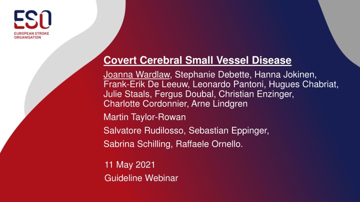 covert cerebral small vessel disease joanna