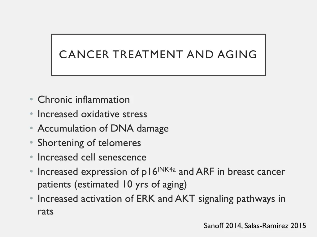 cancer treatment and aging