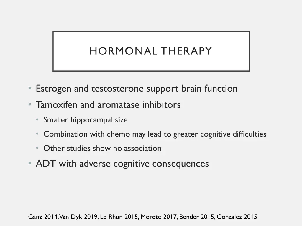 hormonal therapy