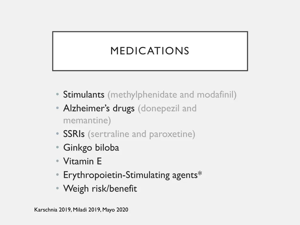 medications