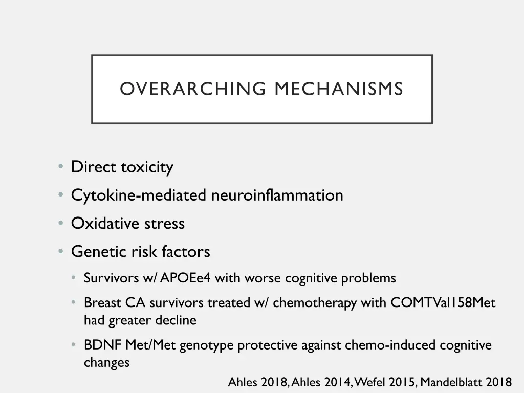 overarching mechanisms