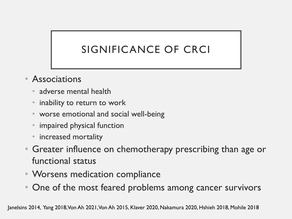 significance of crci