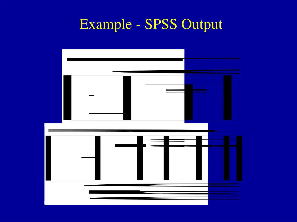 example spss output r c t t o e o