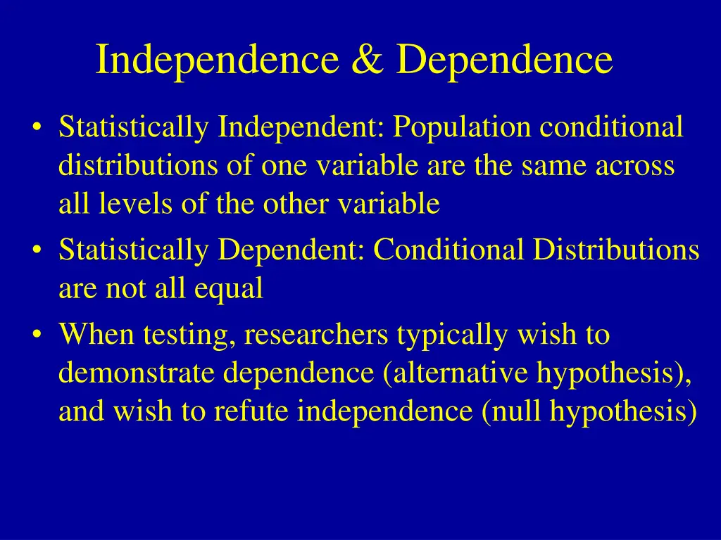 independence dependence