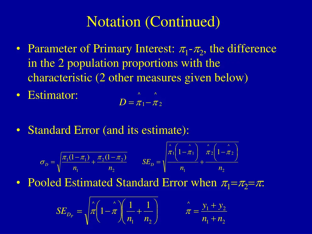 notation continued