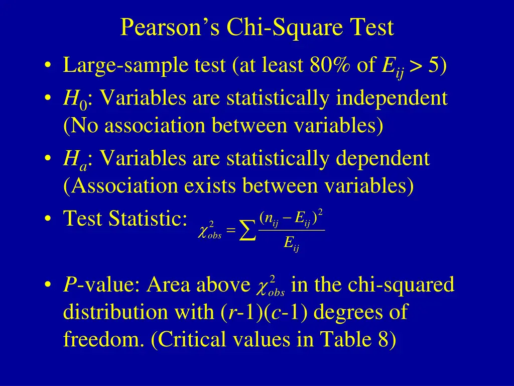 pearson s chi square test large sample test