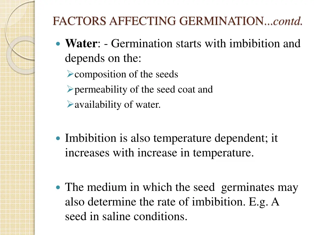 factors affecting germination contd 1