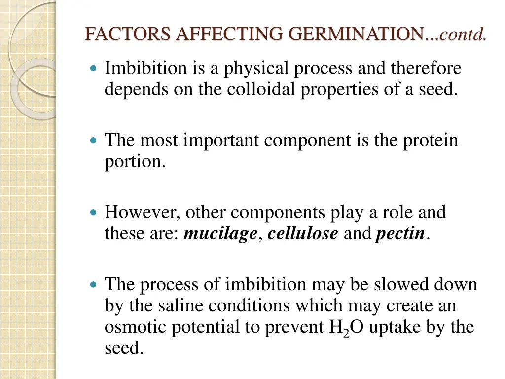 factors affecting germination contd 2