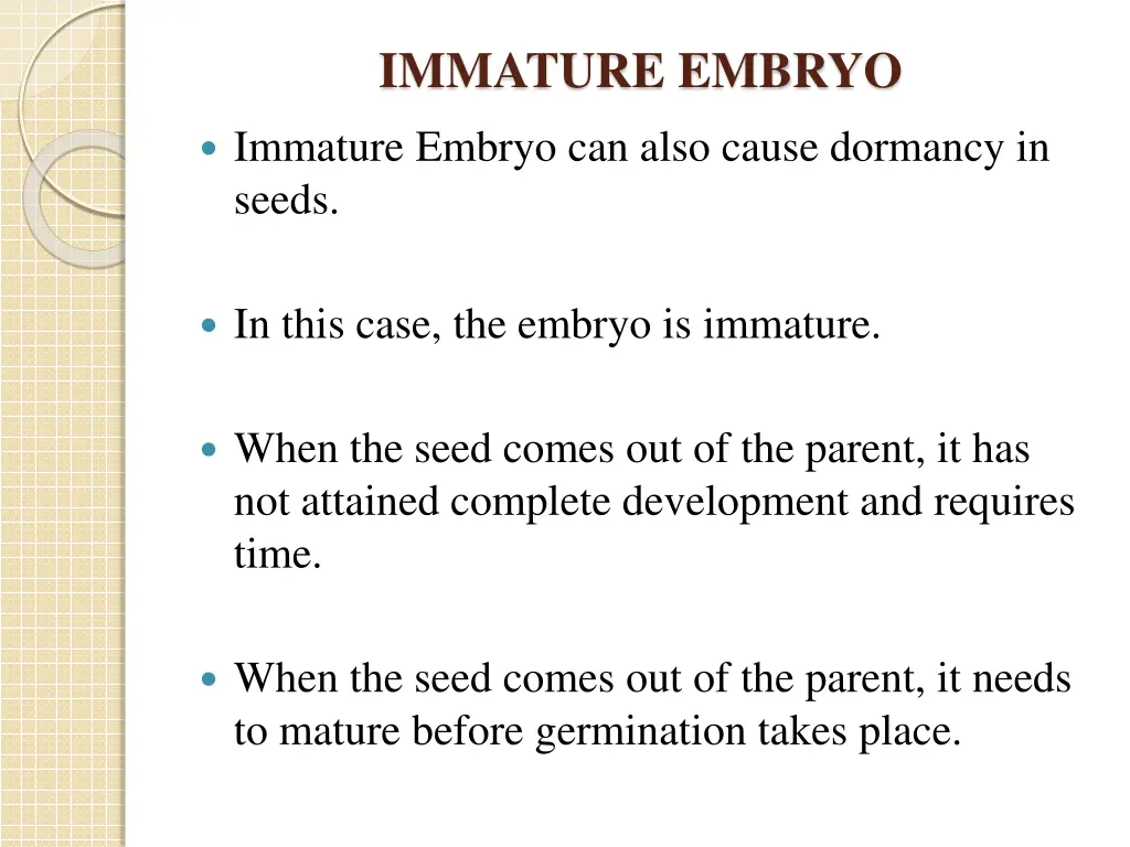 immature embryo