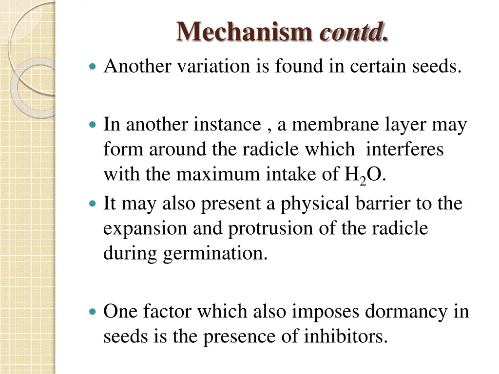 mechanism contd another variation is found