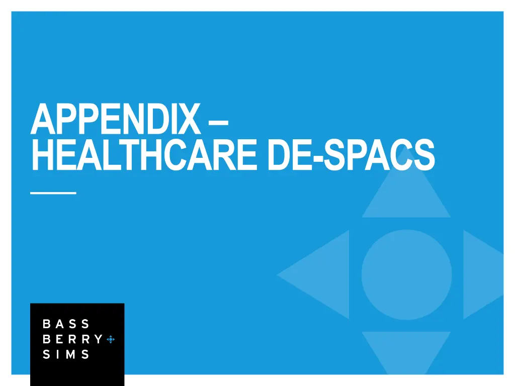 appendix healthcare de spacs