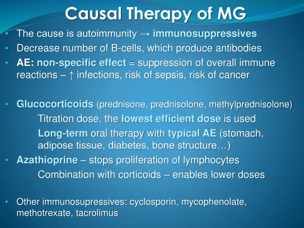 causal therapy of mg the cause is autoimmunity