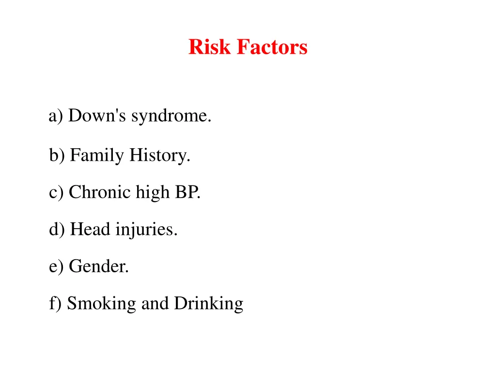 risk factors