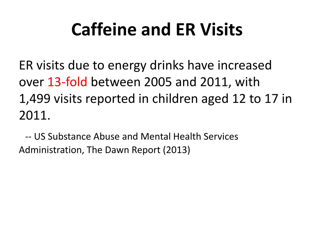 caffeine and er visits