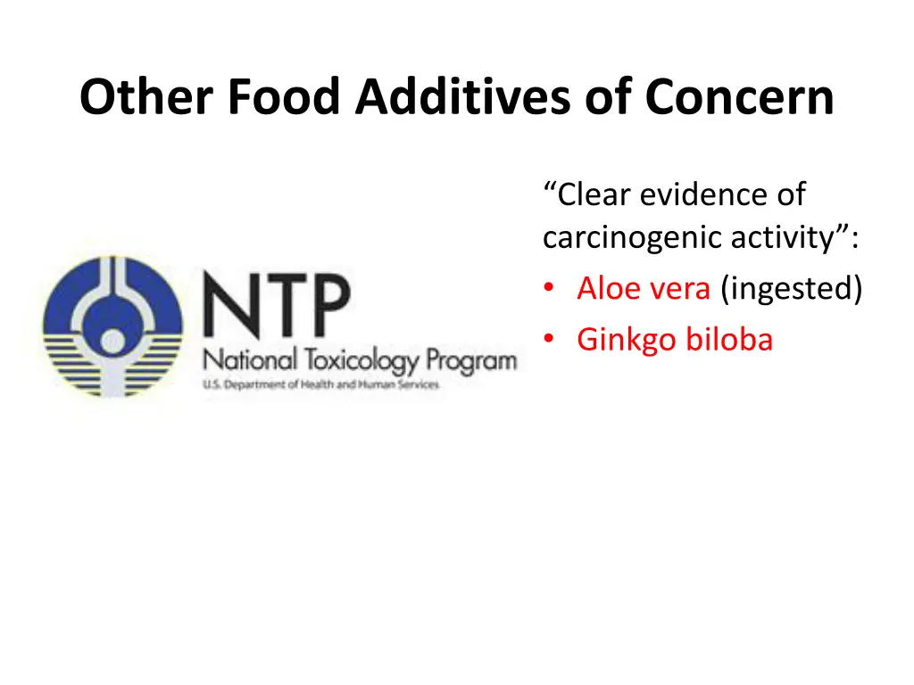 other food additives of concern 1