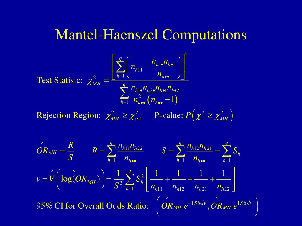 mantel haenszel computations