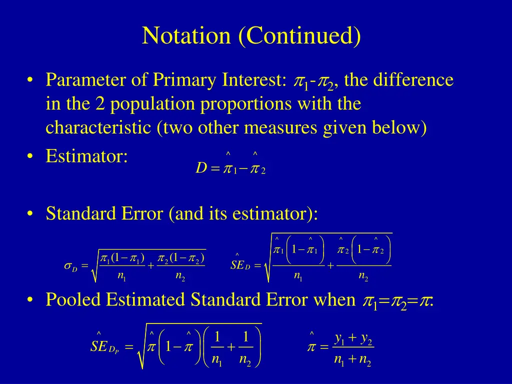 notation continued