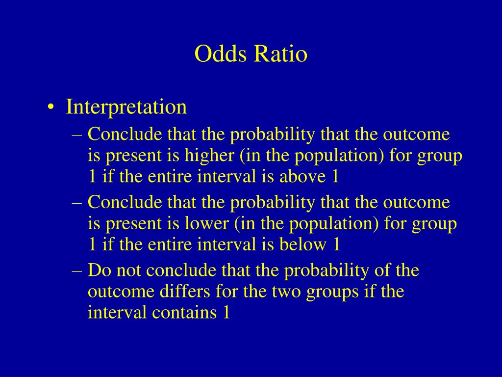 odds ratio 2