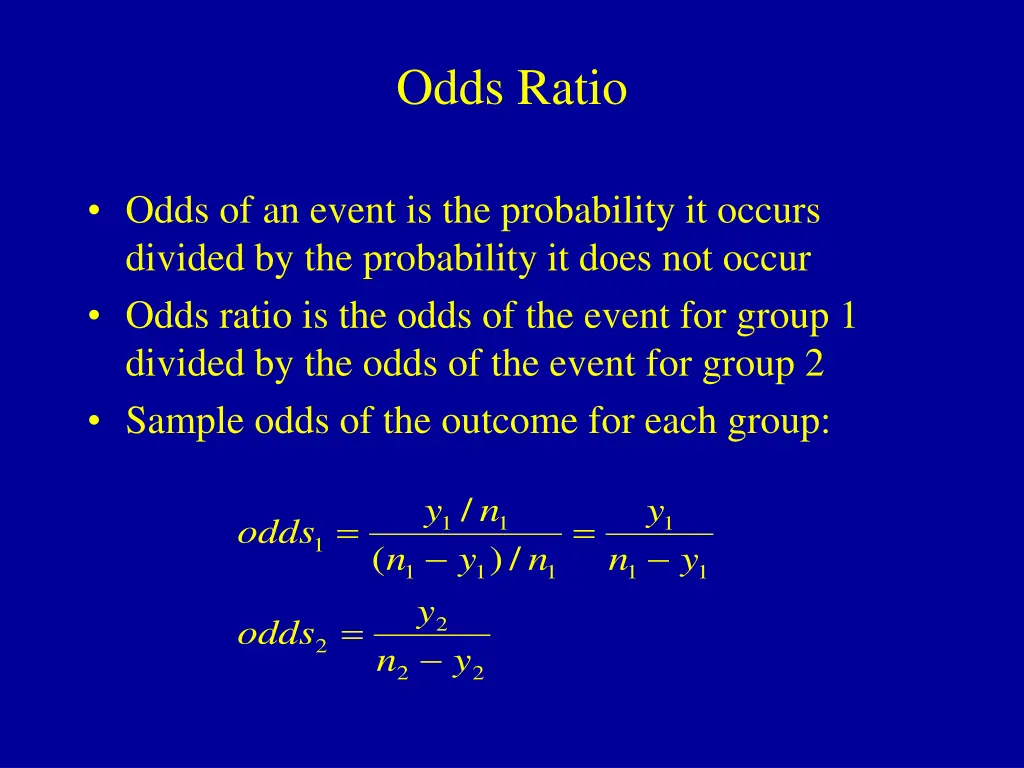 odds ratio